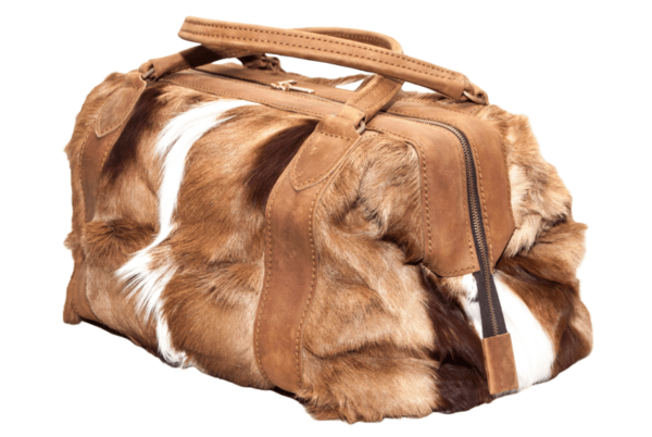 Genuine Leather Springbok Vintage Travel Zip Duffel Bag